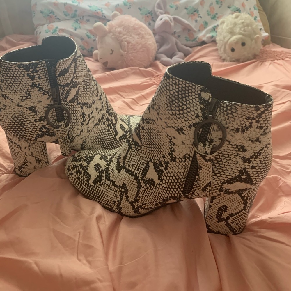 Faux snake skin boots worn once.